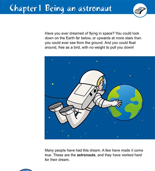 Page from ISS Primary Education Kit